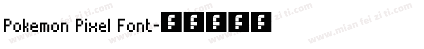 Pokemon Pixel Font字体转换